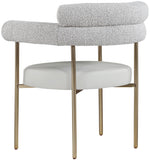 Blake Contemporary Dining Chairs Set of 2 - Stylish Soft Faux Leather and Durable Metal Frame