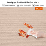 PURPLE LEAF Sicilia Classical Modular Outdoor Sectional with Sunbrella Khaki Cushions Flexible Layout for Porch Relaxation Space