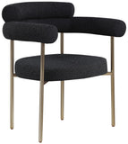 Blake Contemporary Dining Chairs Set of 2 - Stylish Soft Faux Leather and Durable Metal Frame