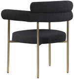 Blake Contemporary Dining Chairs Set of 2 - Stylish Soft Faux Leather and Durable Metal Frame