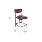 Ouston Leather Counter Stool