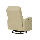 3-in-1 Swivel Glider Power Recliner Chair, Beige *