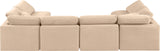 Indulge - Velvet 6 Piece Modular U-Shaped Sectional