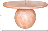 Halton Solid Acacia Wood Dining Table - Stunning Mid Century Design with Rustic Bleached Finish