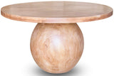 Halton Solid Acacia Wood Dining Table - Stunning Mid Century Design with Rustic Bleached Finish