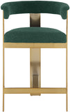Romeo Counter Stool Set - Modern Vegan Leather Design with Elegant Brushed Gold Frame for Dining Rooms