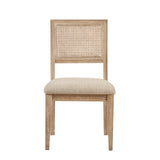 [Set of 2] Modern Farmhouse Dining Chairs with Cane Back