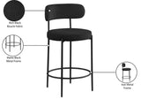 Beacon Stool Set of 2 - Modern Counter Height Stools with Elegant Curved Backs and Sturdy Frame