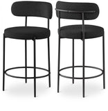 Beacon Stool Set of 2 - Modern Counter Height Stools with Elegant Curved Backs and Sturdy Frame