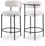 Beacon Stool Set of 2 - Modern Counter Height Stools with Elegant Curved Backs and Sturdy Frame