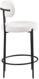 Beacon Stool Set of 2 - Modern Counter Height Stools with Elegant Curved Backs and Sturdy Frame