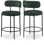 Beacon Stool Set of 2 - Modern Counter Height Stools with Elegant Curved Backs and Sturdy Frame