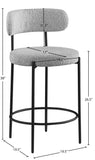 Beacon Stool Set of 2 - Modern Counter Height Stools with Elegant Curved Backs and Sturdy Frame
