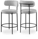 Beacon Stool Set of 2 - Modern Counter Height Stools with Elegant Curved Backs and Sturdy Frame