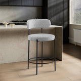 Beacon Stool Set of 2 - Modern Counter Height Stools with Elegant Curved Backs and Sturdy Frame