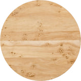 Linette Solid Ash Burl Wood Dining Table - Mid Century Modern Design with Elegant Tapered Base