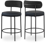 Beacon Stool Set of 2 - Modern Counter Height Stools with Elegant Curved Backs and Sturdy Frame