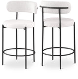 Beacon Stool Set of 2 - Modern Counter Height Stools with Elegant Curved Backs and Sturdy Frame