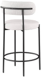 Beacon Stool Set of 2 - Modern Counter Height Stools with Elegant Curved Backs and Sturdy Frame