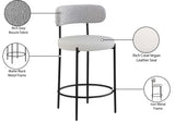 Beacon Stool Set of 2 - Modern Counter Height Stools with Elegant Curved Backs and Sturdy Frame