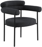 Blake Contemporary Dining Chairs Set of 2 - Stylish Soft Faux Leather and Durable Metal Frame