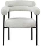 Blake Contemporary Dining Chairs Set of 2 - Stylish Soft Faux Leather and Durable Metal Frame