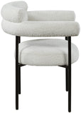 Blake Contemporary Dining Chairs Set of 2 - Stylish Soft Faux Leather and Durable Metal Frame