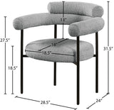 Blake Contemporary Dining Chairs Set of 2 - Stylish Soft Faux Leather and Durable Metal Frame
