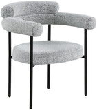 Blake Contemporary Dining Chairs Set of 2 - Stylish Soft Faux Leather and Durable Metal Frame