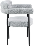 Blake Contemporary Dining Chairs Set of 2 - Stylish Soft Faux Leather and Durable Metal Frame