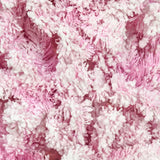 HOMCOM 7.5ft Tall Unlit Snow Flocked Artificial Christmas Tree Slim Pencil Xmas Tree with Pine Shape and Realistic Branches, Pink