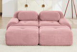 MIA 82'' Loveseat with 2 Ottomans