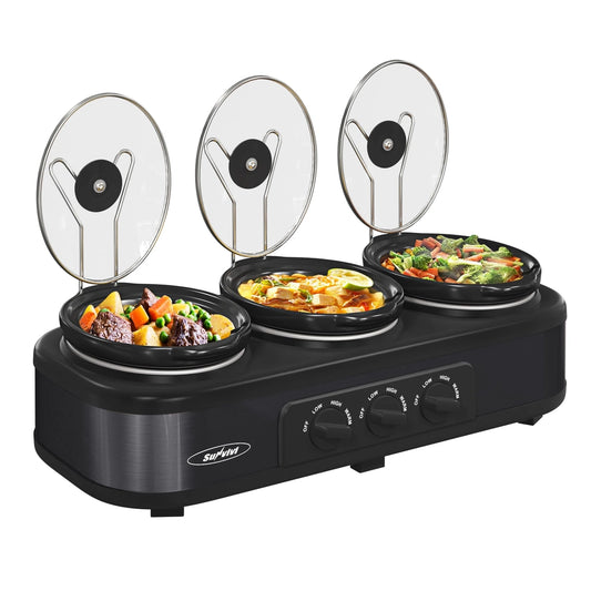 Royalcraft Triple Slow Cooker Buffet Servers and Warmer