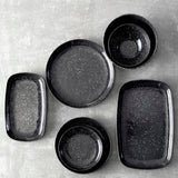 Camp Charcoal Coupe Platter 11x7"