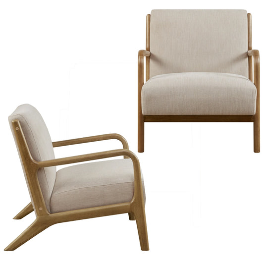 Modern Mid-Century Accent Arm Chair, Light Blue [Set of 2] *