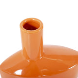 Orange Valencia Askewed Short Bottle Vase