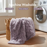 Ruched 50x60" Throw Blanket, Purple