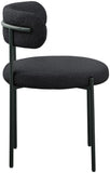 Beacon Boucle Fabric Dining Chair Set - Contemporary Design with Sturdy Iron Frame for Comfort