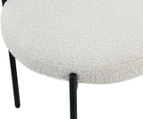 Beacon Boucle Fabric Dining Chair Set - Contemporary Design with Sturdy Iron Frame for Comfort