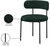 Beacon Boucle Fabric Dining Chair Set - Contemporary Design with Sturdy Iron Frame for Comfort