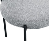 Beacon Boucle Fabric Dining Chair Set - Contemporary Design with Sturdy Iron Frame for Comfort