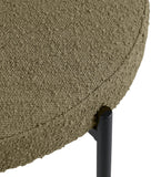 Beacon Olive Green Boucle Dining Chair Set - Cozy Modern Design with Sturdy Iron Frame - 2 Pieces