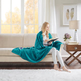 Heated 60x70" Plush Electric Throw Blanket, Teal