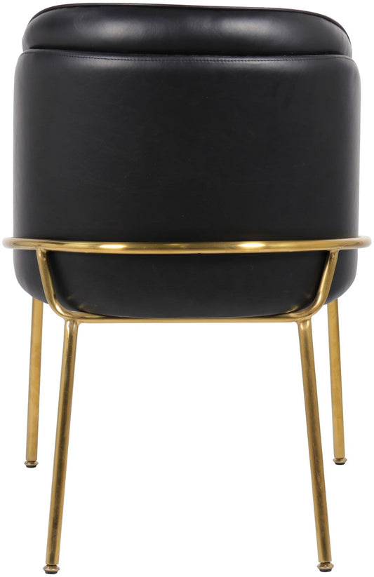 Jagger Contemporary Dining Chair Set of 2 with Soft Cushioning and Stylish Brushed Gold Legs