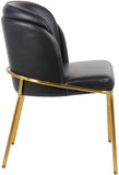 Jagger Contemporary Dining Chair Set of 2 with Soft Cushioning and Stylish Brushed Gold Legs