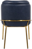 Jagger Contemporary Dining Chair Set of 2 with Soft Cushioning and Stylish Brushed Gold Legs