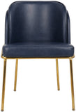 Jagger Contemporary Dining Chair Set of 2 with Soft Cushioning and Stylish Brushed Gold Legs