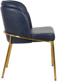 Jagger Contemporary Dining Chair Set of 2 with Soft Cushioning and Stylish Brushed Gold Legs