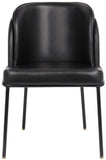 Jagger Contemporary Dining Chair Set of 2 with Soft Cushioning and Stylish Brushed Gold Legs