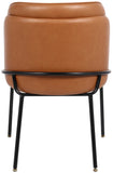 Jagger Contemporary Dining Chair Set of 2 with Soft Cushioning and Stylish Brushed Gold Legs
